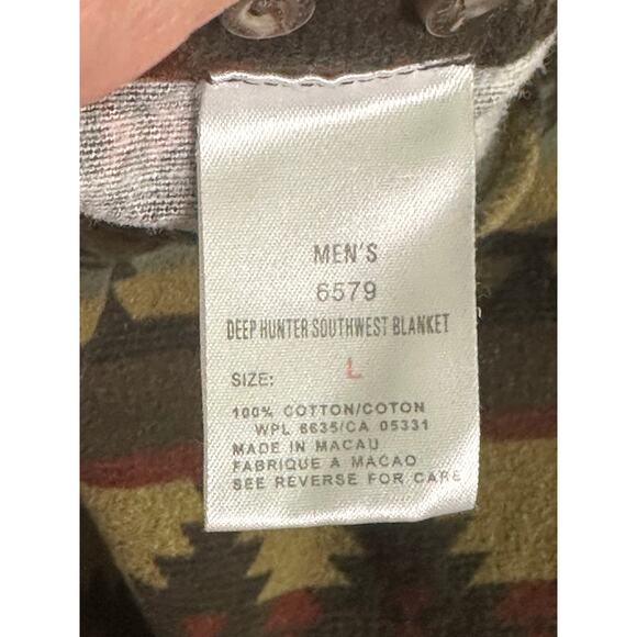 Woolrich Vintage Aztec Southwest Blanket Style Shirt size Large - Picture 4 of 11